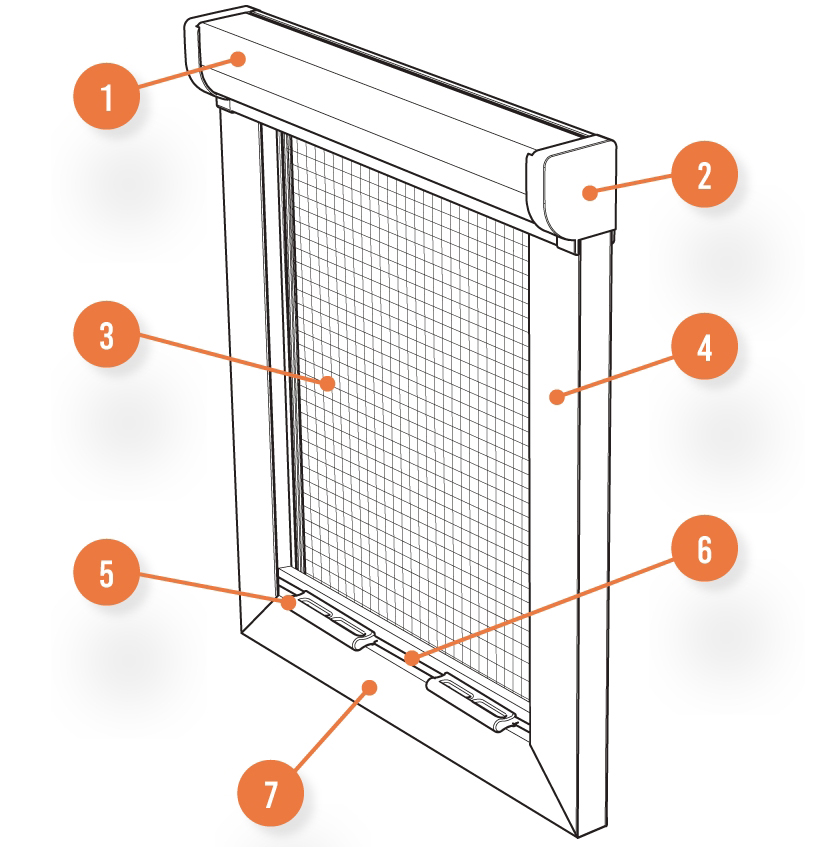 Moustiquaire enroulable alu blanc pour fenêtre de toit L 140 cm x H 150 cm